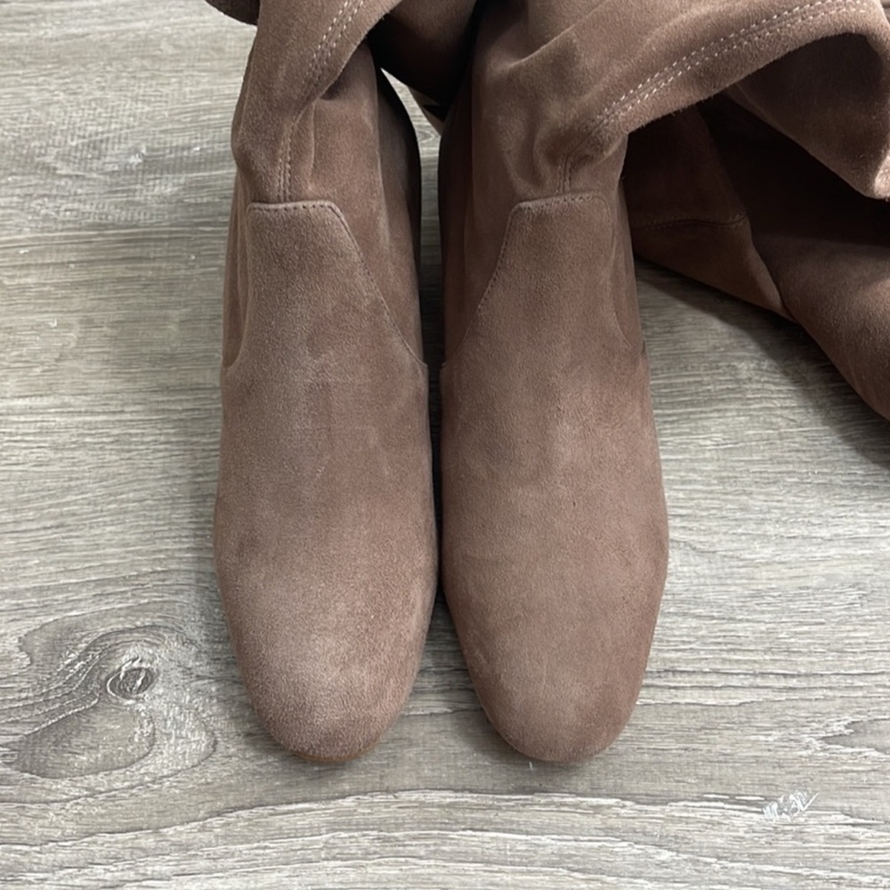 Stuart Weitzman Taupe Suede Genna 60 Boots size 37.5 - Picture 5 of 7
